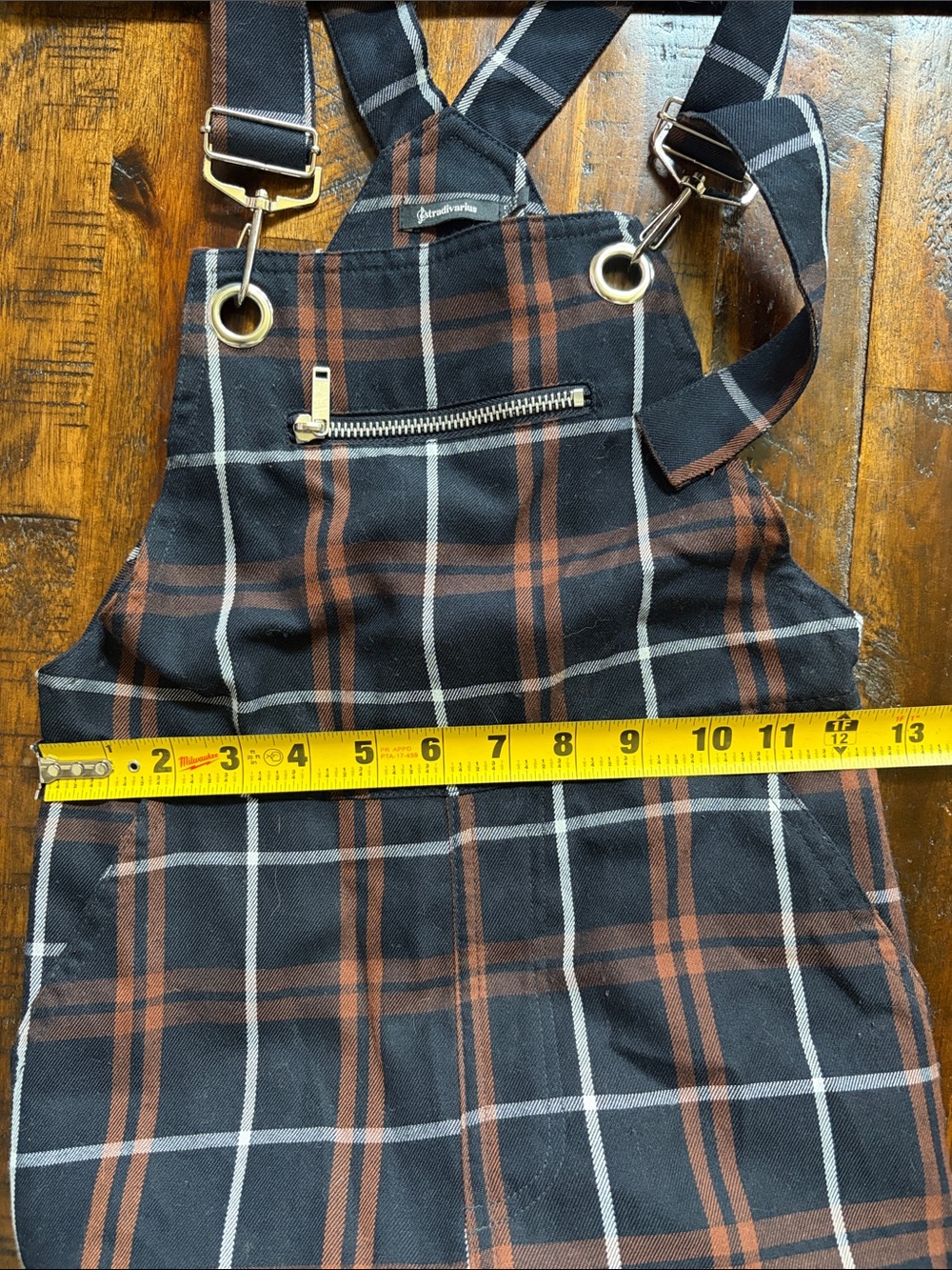 Stradivarius Plaid Check Wide-Leg Overalls Jumpsuit - Picture 9 of 11